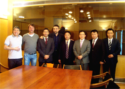 The managers of Shandong Luneng Club of China visiting the Coverciano facilities