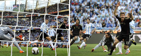 Germany plays the Semi-Final in the South Africa world cup 2010, called also knockout stage where the national teams play a standard single elimination game, there are no ties during the match and after 90 minutes if ends draw there are two extra times of 15 minutes and if draw to the penalty kicks to know the winner of the semi final