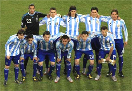 Argentina plays the Quarterfinals against Germany in the South Africa world cup 2010, called also knockout stage where the national teams play a standard single elimination game, there are no ties during the match and after 90 minutes if ends draw there are two extra times of 15 minutes and if draw to the penalty kicks to know the winner of the round of 16 and go to the quarter of final