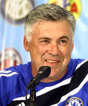 Carlo Ancelotti coach of Chelsea FC in England, member of our Football soccer school, Italian football soccer school to the world thanks to WBN and AIAC - the Italian football soccer association of coaches - the Italian football soccer school offers to the international players and teams the World Champions technical and tactical training to the USA soccer teams, Canada soccer players, UAE soccer league, Saudi Arabia teams, Australia teams and soccer players. We offer also customized training for soccer lovers as begineers camps, young soccer camps, girls football soccer training and professional Italian soccer Coaches for your team, our Italian soccer school offers the most prestige and winner Football Soccer coach camps and training in the world ready to coach in your country and become a Champion in your league